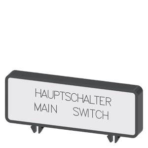Siemens 3LD93461A – Siemens extra rating plate, German/English "Main switch / main switch" (10-unit packaging) accessori