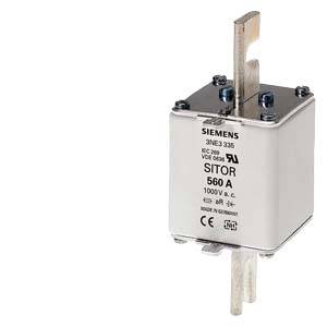 Siemens 3NE3333 – Siemens SITOR fuse link, with slotted blade contacts, NH2, In: 450 A, aR, Un AC: 1000 V, front indic