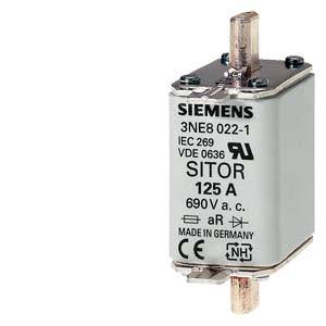Siemens 3NE80201 – Siemens SITOR fuse link, with blade contacts, NH00, In: 80 A, aR, Un AC: 690 V, Un DC: 440 V, front