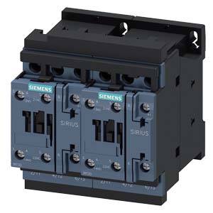 Siemens 3RA23248XB301AP6 – Siemens reversing contactor assembly, AC-3e/AC-3, 12 A, 5.5 kW / 400 V, 3-pole, 220 V AC, 50 Hz / 24