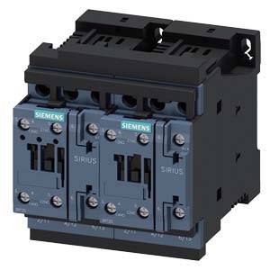 Siemens 3RA23278XE301BB4 – Siemens reversing contactor assembly, AC-3e/AC-3, 32 A, 15 kW / 400 V, 3-pole, 24 V DC, screw termin