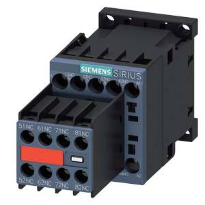 Siemens 3RH22441BF40 – Siemens contactor relay, 4 NO + 4 NC, 110 V DC, size S00, screw terminal, captive auxiliary switch