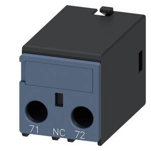 Siemens 3RH29111BA01 – Siemens auxiliary switch, on the front, 1 NC, 71/72, current path: 1 NC, cable entry from below, scr