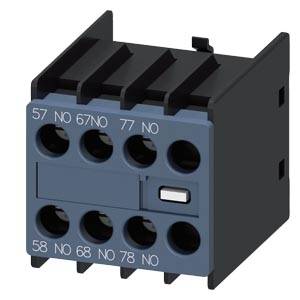 Siemens 3RH29111FC30 – Siemens auxiliary switch, on the front, 3 NO, 30 U, 57/58, 67/68, 77/78, -/-, current path: 1 NO (le