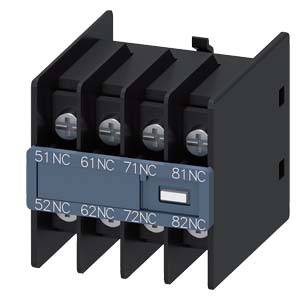 Siemens 3RH29114GA04 – Siemens auxiliary switch, on the front, 4 NC, 51/52, 61/62, 71/72, 81/82, current path: 1 NC, 1 NC,