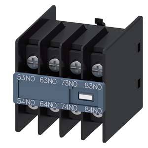 Siemens 3RH29114GA40 – Siemens auxiliary switch, on the front, 4 NO, 53/54, 63/64, 73/74, 83/84, current path: 1 NO, 1 NO,