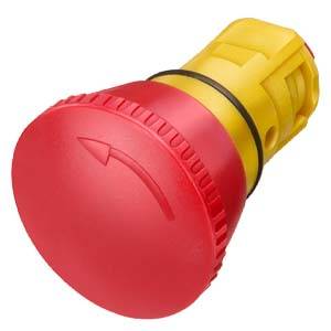 Siemens 3SB20001AC01 – Siemens Emergency stop mushroom pushbutton, 16 mm, round, plastic, red latching, with rotate-to-unla