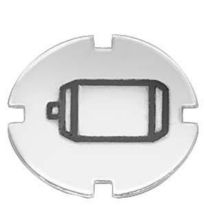 Siemens 3SB29014PA – Siemens Inscription plate for pushbutton and illuminated pushbutton, flat, milky with black font, wi