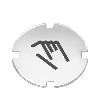 Siemens 3SB29014QK – Siemens Inscription plate for pushbutton and illuminated pushbutton flat, milky with black font, wit
