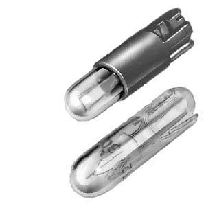 Siemens 3SB29081AA – Siemens incandescent lamp, clear, rated voltage 6 V AC/DC, 1.0 W, Wedge base W2 x 4.6 d,