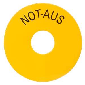 Siemens 3SB29082AK – Siemens Backing plate, yellow, self-adhesive, with inscription: EMERGENCY OFF