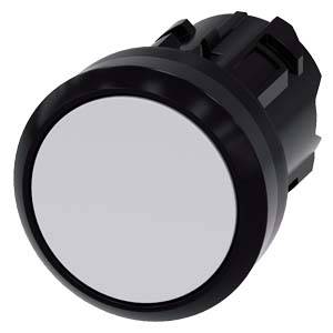 Siemens 3SU10000AB600AA0 – Siemens Pushbutton, 22 mm, round, plastic, white, pushbutton, flat momentary contact type