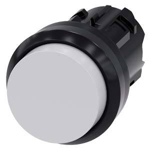 Siemens 3SU10000BB600AA0 – Siemens Pushbutton, 22 mm, round, plastic, white, pushbutton, raised, momentary contact type
