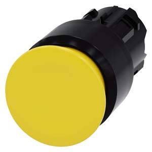 Siemens 3SU10001AA300AA0 – Siemens Mushroom pushbutton, 22 mm, round, plastic, yellow, 30 mm, latching, Pull-to-unlatch mechani