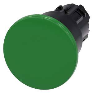 Siemens 3SU10001BA400AA0 – Siemens Mushroom pushbutton, 22 mm, round, plastic, green, 40 mm, latching, Pull-to-unlatch mechanis