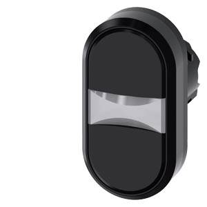 Siemens 3SU10003AB110AA0 – Siemens Twin pushbutton, 22 mm, round, plastic, black, black, pushbuttons, flat
