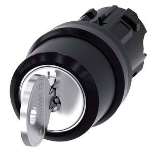 Siemens 3SU10004BN010AA0 – Siemens RONIS key-operated switch, 22 mm, round, plastic, lock number SB30, with 2 keys, 3 switch po