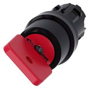 Siemens 3SU10004FF110AA0 – Siemens Key-operated switch O.M.R, 22 mm, round, plastic, lock number 73037, red, with 2 keys, 2 swi