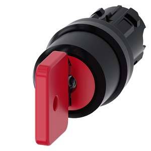 Siemens 3SU10004FM010AA0-Z Y19 – Siemens Key-operated switch O.M.R, 22 mm, round, plastic, lock number 73037, red, with 2 keys, 3 swi