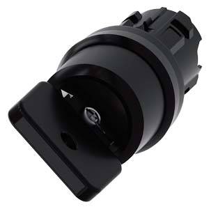 Siemens 3SU10004HF210AA0-Z X90 – Siemens Key-operated switch O.M.R, 22 mm, round, plastic, lock number 73034, black, with 2 keys, 2 s