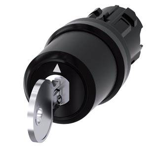 Siemens 3SU10005HJ010AA0 – Siemens key-operated switch Siemens, 22 mm, round, plastic, lock no. LSG1, with 2 keys, 2 switch pos