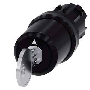Siemens 3SU10005PL410AA0 – Siemens Key-operated switch BKS, 22 mm, round, plastic, lock number S1, with 2 keys, 3 switch positi