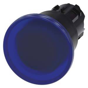 Siemens 3SU10011BA500AA0 – Siemens Illuminated mushroom pushbutton, 22 mm, round, plastic, blue, 40 mm, latching, Pull-to-unlat