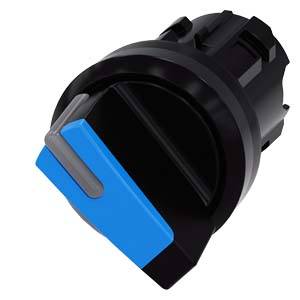 Siemens 3SU10022BF500AA0-Z Y12 – Siemens Selector switch, illuminable, 22 mm, round, plastic, blue, selector switch, short, 2 switch