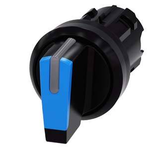 Siemens 3SU10022BM500AA0 – Siemens Selector switch, illuminable, 22 mm, round, plastic, blue, selector switch, short, 3 switch