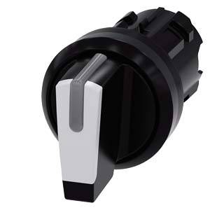 Siemens 3SU10022BN600AA0-Z X90 – Siemens Selector switch, illuminable, 22 mm, round, plastic, white, selector switch, short, 3 switch