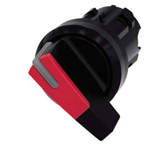 Siemens 3SU10022CF200AA0 – Siemens Selector switch, illuminable, 22 mm, round, plastic, red, selector switch, long, 2 switch po