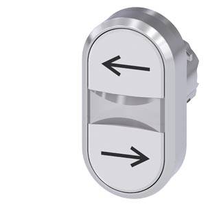 Siemens 3SU10503AB660AM0 – Siemens Twin pushbutton, 22 mm, round, metal, shiny, white: arrow pointing left, white: Arrow pointi