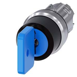 Siemens 3SU10504GL010AA0-Z X90 – Siemens Key-operated switch O.M.R, 22 mm, round, metal, shiny, lock number 73038, blue, with 2 keys,