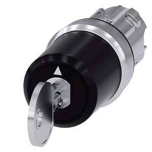 Siemens 3SU10505BL210AA0 – Siemens key-operated switch Siemens, 22 mm, round, metal, shiny, lock number SSG10, with 2 keys, 3 s