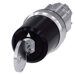 Siemens 3SU10505PL210AA0 – Siemens Key-operated switch BKS, 22 mm, round, metal, shiny, lock number S1, with 2 keys, 3 switch p