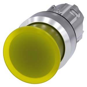 Siemens 3SU10511AD300AA0-Z X90 – Siemens Illuminated mushroom pushbutton, 22 mm, round, metal, shiny, yellow, 30 mm, momentary contac