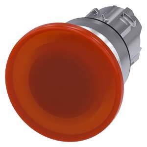 Siemens 3SU10511BD000AA0-Z X90 – Siemens Illuminated mushroom pushbutton, 22 mm, round, metal, shiny, amber, 40 mm, momentary contact