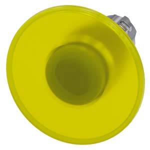 Siemens 3SU10511CA300AA0 – Siemens Illuminated mushroom pushbutton, 22 mm, round, metal, shiny, yellow, 60 mm, latching, Pull-t