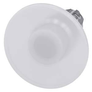 Siemens 3SU10511CD600AA0 – Siemens Illuminated mushroom pushbutton, 22 mm, round, metal, shiny, white, 60 mm, momentary contact