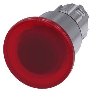 Siemens 3SU10511ED200AA0-Z Y13 – Siemens Illuminated mushroom pushbutton, 22 mm, round, metal, shiny, red, 40 mm, 3 switch positions,