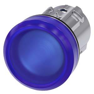Siemens 3SU10516AA500AA0-Z X90 – Siemens Indicator lights, 22 mm, round, metal, shiny, blue, lens, smooth, Z=100-unit packaging