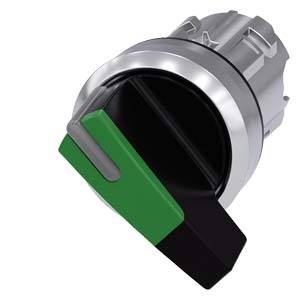 Siemens 3SU10522CC400AA0 – Siemens Selector switch, illuminable, 22 mm, round, metal, shiny, green, selector switch, long, 2 sw