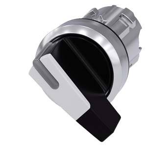 Siemens 3SU10522CC600AA0 – Siemens Selector switch, illuminable, 22 mm, round, metal, shiny, white, selector switch, long, 2 sw
