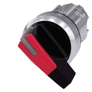 Siemens 3SU10522CF200AA0 – Siemens Selector switch, illuminable, 22 mm, round, metal, shiny, red, selector switch, long, 2 swit