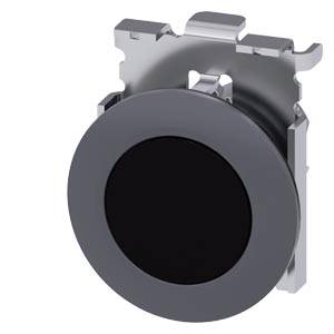Siemens 3SU10600JB100AA0-Z Y12 – Siemens Pushbutton, 30 mm, round, Metal, matte, black, front ring for flush installation, momentary