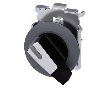 Siemens 3SU10622EC600AA0-Z X90 – Siemens Selector switch, illuminable, 30 mm, round, Metal, matte, white, selector switch, long, fron