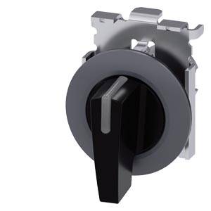 Siemens 3SU10622EM100AA0-Z X90 – Siemens Illuminable selector switch, 30 mm, round, Metal matt, black, Selector switch long, front ri