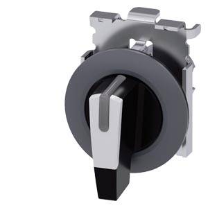 Siemens 3SU10622EM600AA0 – Siemens Selector switch, illuminable, 30 mm, round, metal, matte, white, selector switch, long, fron