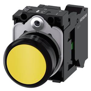 Siemens 3SU11000AB303BA0-Z Y12 – Siemens Pushbutton, 22 mm, round, plastic, yellow, pushbutton, flat, momentary contact type, with ho