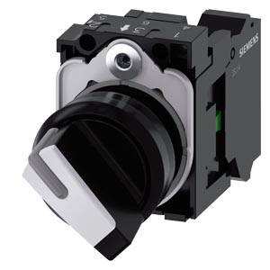 Siemens 3SU11002BF603BA0 – Siemens Selector switch, illuminable, 22 mm, round, plastic, white, selector switch, short, 2 switch